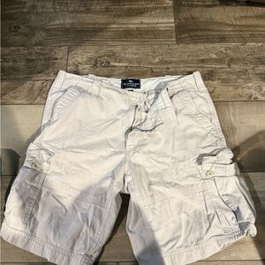 America Living Men's Cargo Shorts in Light Gray
